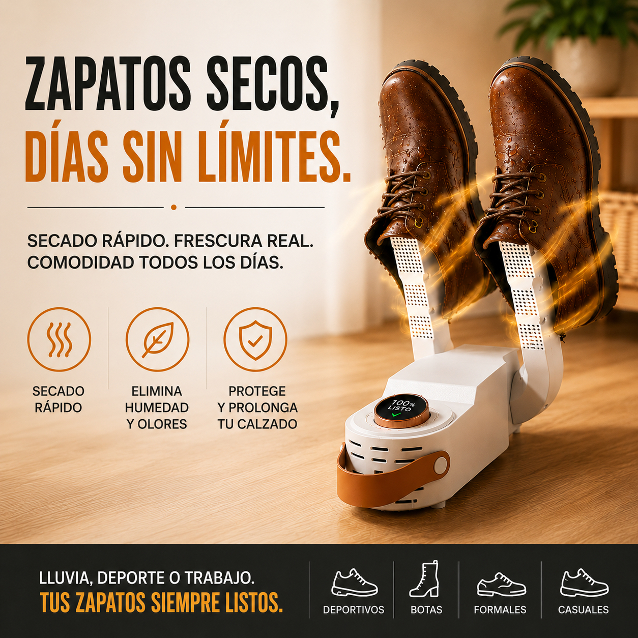 DryWarm™  Secador Inteligente para Calzado