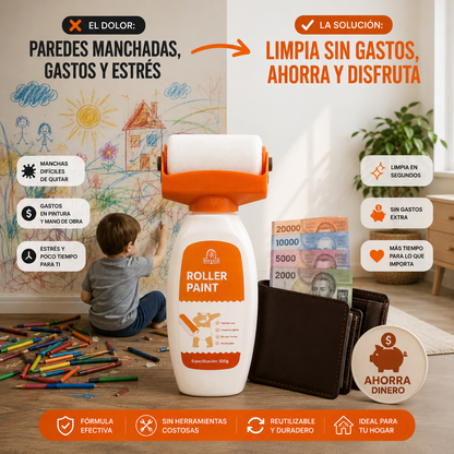 WallPure™  Rodillo Limpiador de Paredes