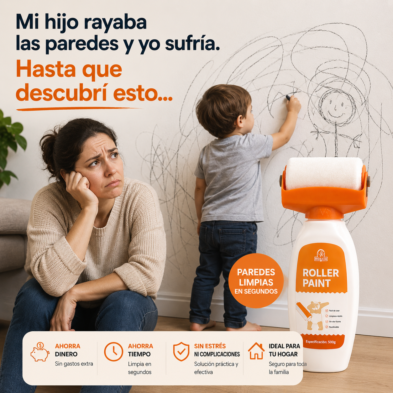 WallPure™  Rodillo Limpiador de Paredes