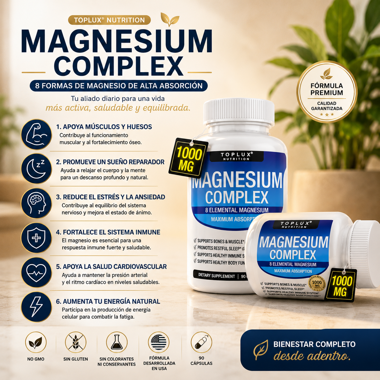 Magnex™  Magnesium Complex 1000mg — Sueño Profundo & Energía