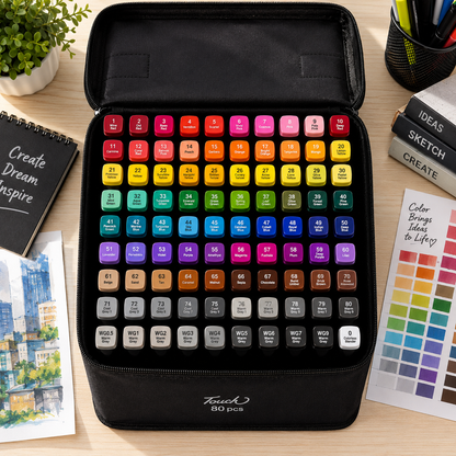 ColorMuse™  Set Premium de 80 Marcadores Artísticos