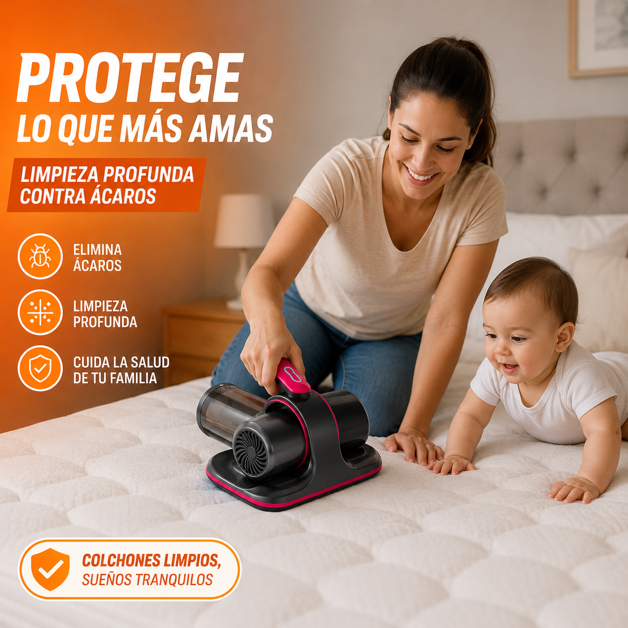 Vacuum Veltra™  Aspiradora UV Anti Ácaros