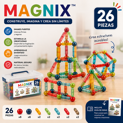 Magnix™  Juego de Construcción Magnético 3D