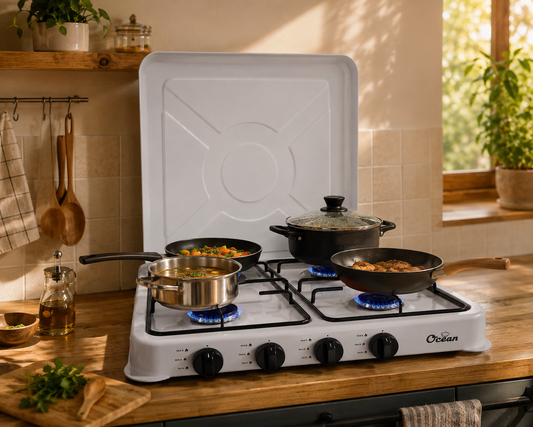 UltraFlame™ Cocina de Gas 4 Platos con Cubierta