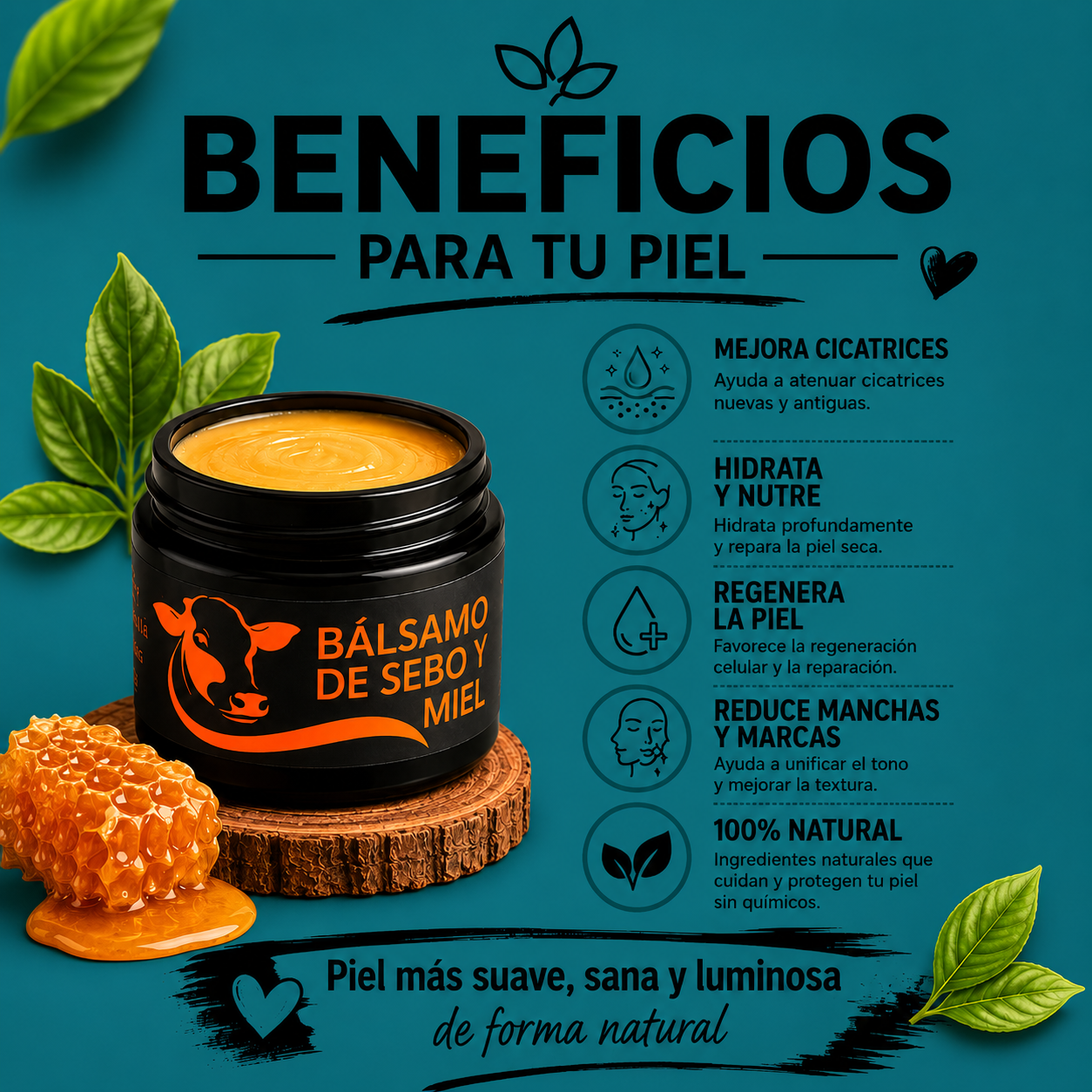 MielViva™ Bálsamo Nutritivo de Sebo y Miel