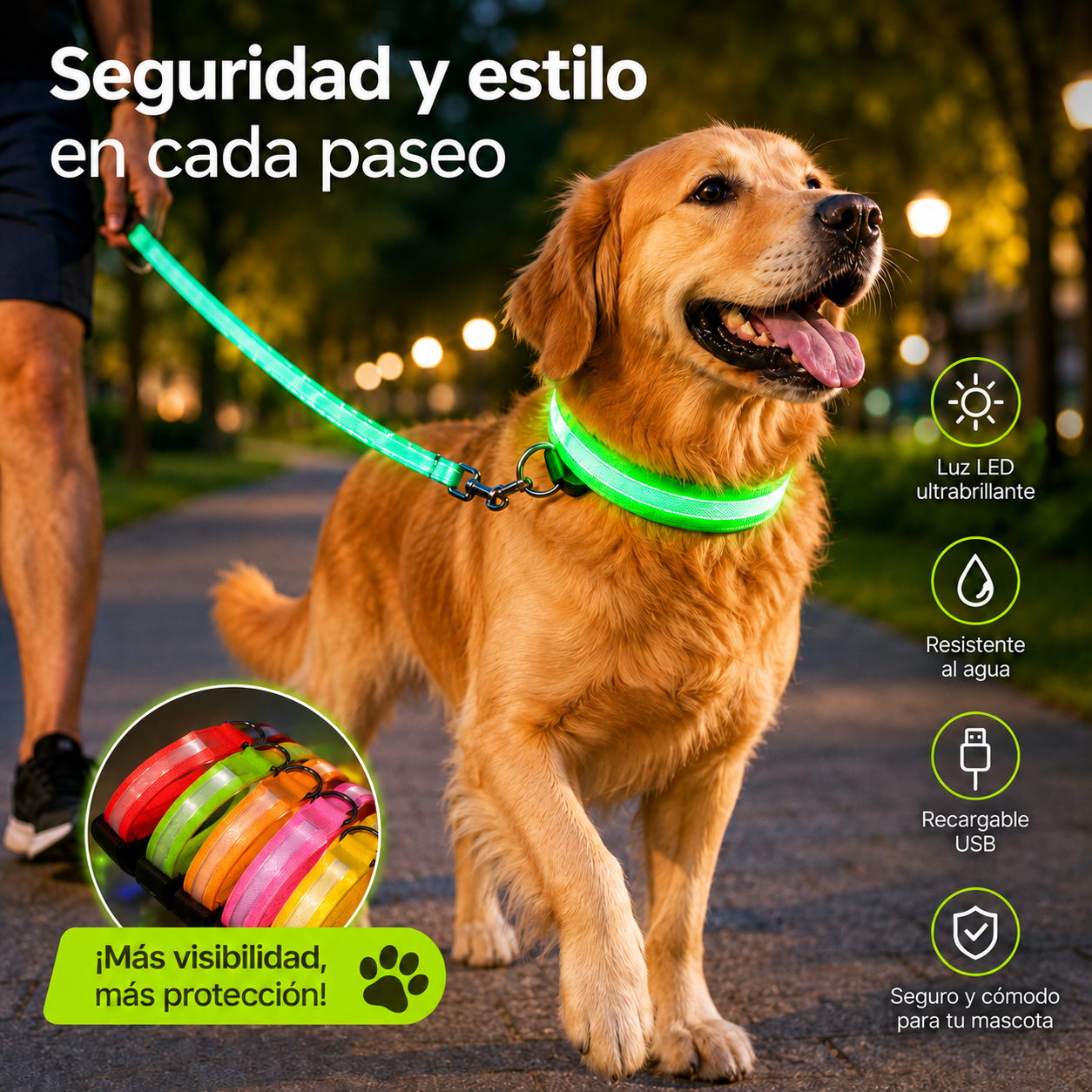 LumiPet™ Collar LED de Seguridad para Mascotas