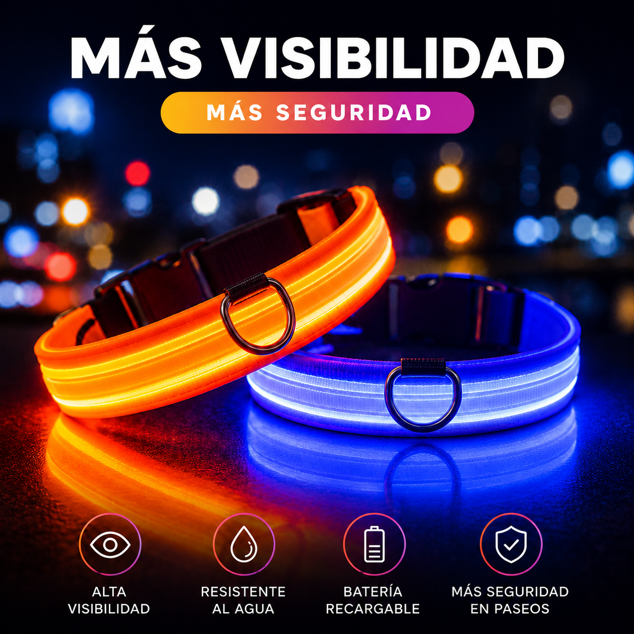 LumiPet™ Collar LED de Seguridad para Mascotas