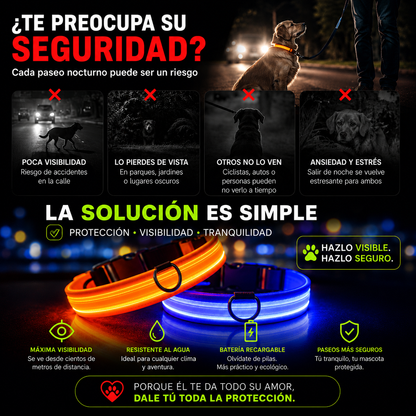 LumiPet™ Collar LED de Seguridad para Mascotas