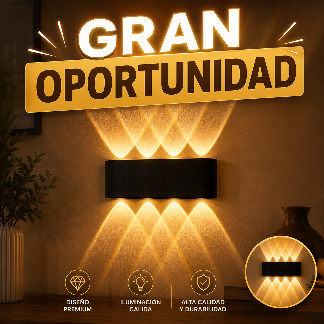 LumiAura™ Lámpara LED Decorativa de Pared