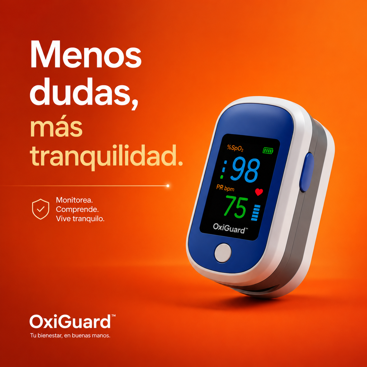 OxiGuard™ | Monitor Inteligente de Oxígeno y Pulso