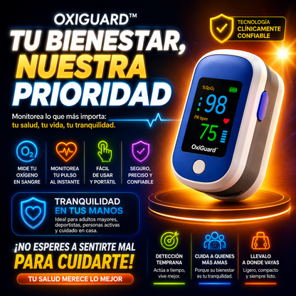 OxiGuard™ | Monitor Inteligente de Oxígeno y Pulso