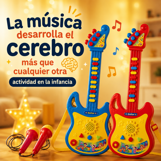 Ritmo™  Guitarra Electrónica Infantil con Micrófono