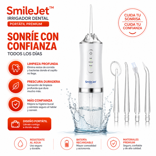 SmileJet™ | Irrigador Dental Portátil Premium